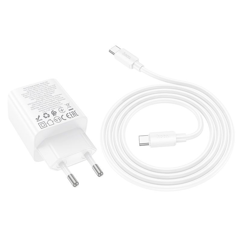 �adowarka Hoco N56 30W 2xUSB-C 2xUSB-A z kablem 1m USB-C bia�a Honor X50 5G / 2