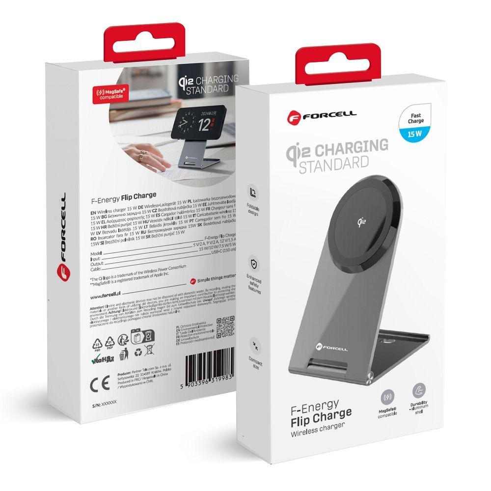 �adowarka indukcyjna Forcell F-Energy 15W Qi2 USB-C MagSafe srebrna Samsung Galaxy S6 Edge G925