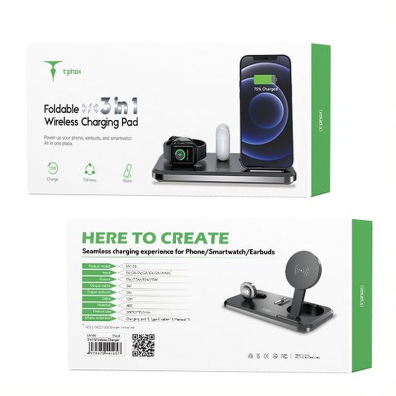 �adowarka INDUKCYJNA T-PHOX POWERPAD 3w1 BLACK WIRELESS / 5