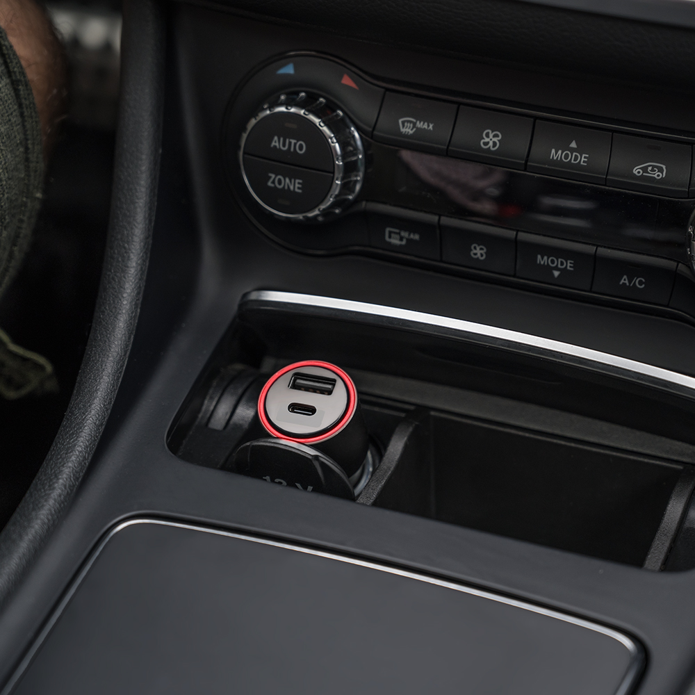 �adowarka samochodowa Forever 2x Type-C PD+2,4A (30W) szara Core / 3