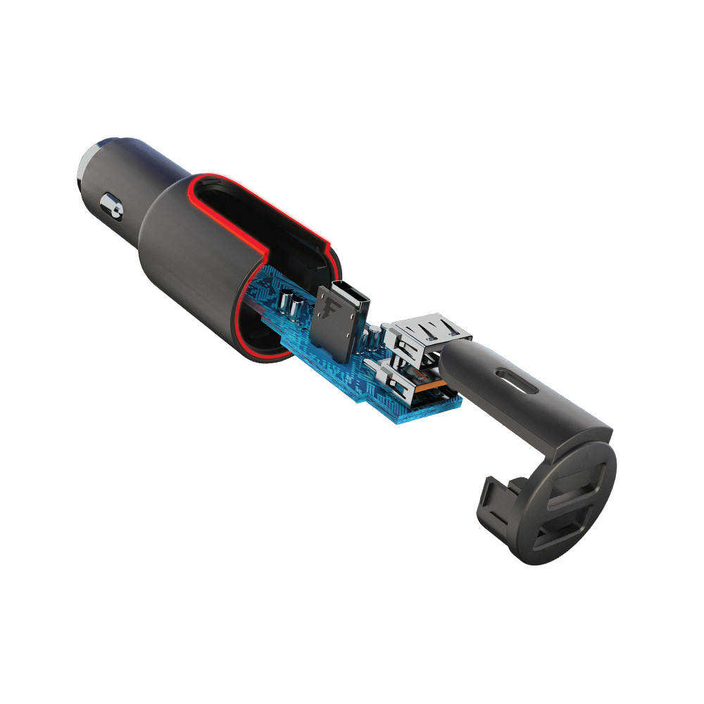 �adowarka samochodowa Forever 3x Type-C PD+QC3.0+2,4A (36W) szara Core / 2