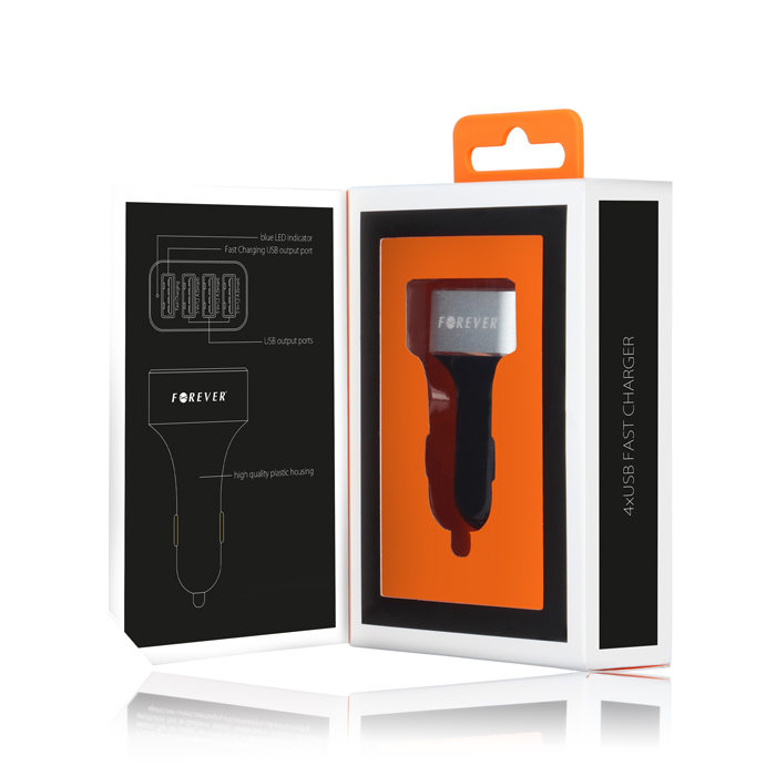 �adowarka samochodowa Forever 4x USB 30 W Fast Charger PCC-03 / 3