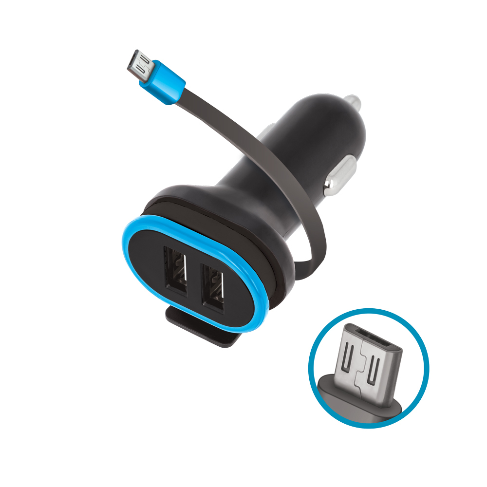 �adowarka samochodowa Forever CC-02 2xUSB 3A z kablem microUSB