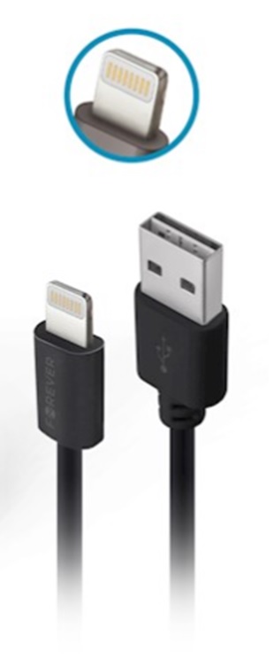 adowarka samochodowa Forever CC-03 (2x USB | 2,4 A) + kabel Lightining do iPhone 8-pin / 5