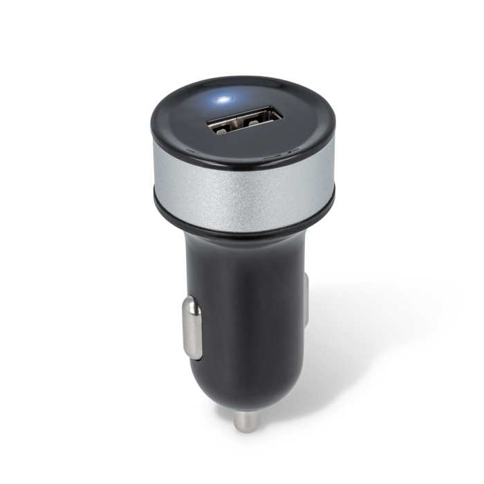 �adowarka samochodowa Forever USB 1 A + kabel iPhone 30-PIN czarna