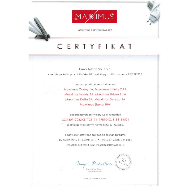 �adowarka samochodowa Maxximus Infinity 2.1A Type-C, 2xUSB / 6