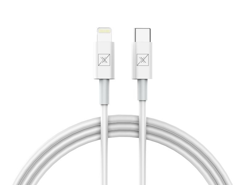 �adowarka samochodowa MX KAPPA 18W PD+QC, USB-A+C + KABEL C/LIGHTNING 20W PD, WHITE/BIA�Y / 2
