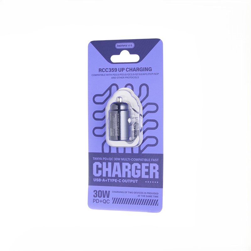 �adowarka samochodowa REMAX TANYA SERIES 30W PD QC RCC-359 USB-C/USB BLACK / 2