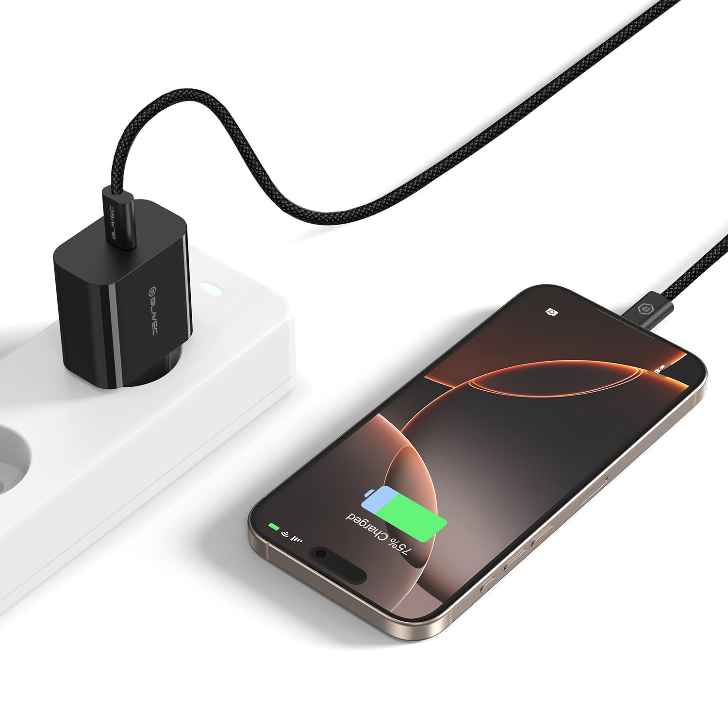 Ładowarka sieciowa Blavec 45W GaN USB-C z kablem USB-C czarna Samsung Galaxy M15 5G / 4 Ładowarka sieciowa Blavec 45W GaN USB-C z kablem USB-C czarna Samsung Galaxy M15 5G / 4
