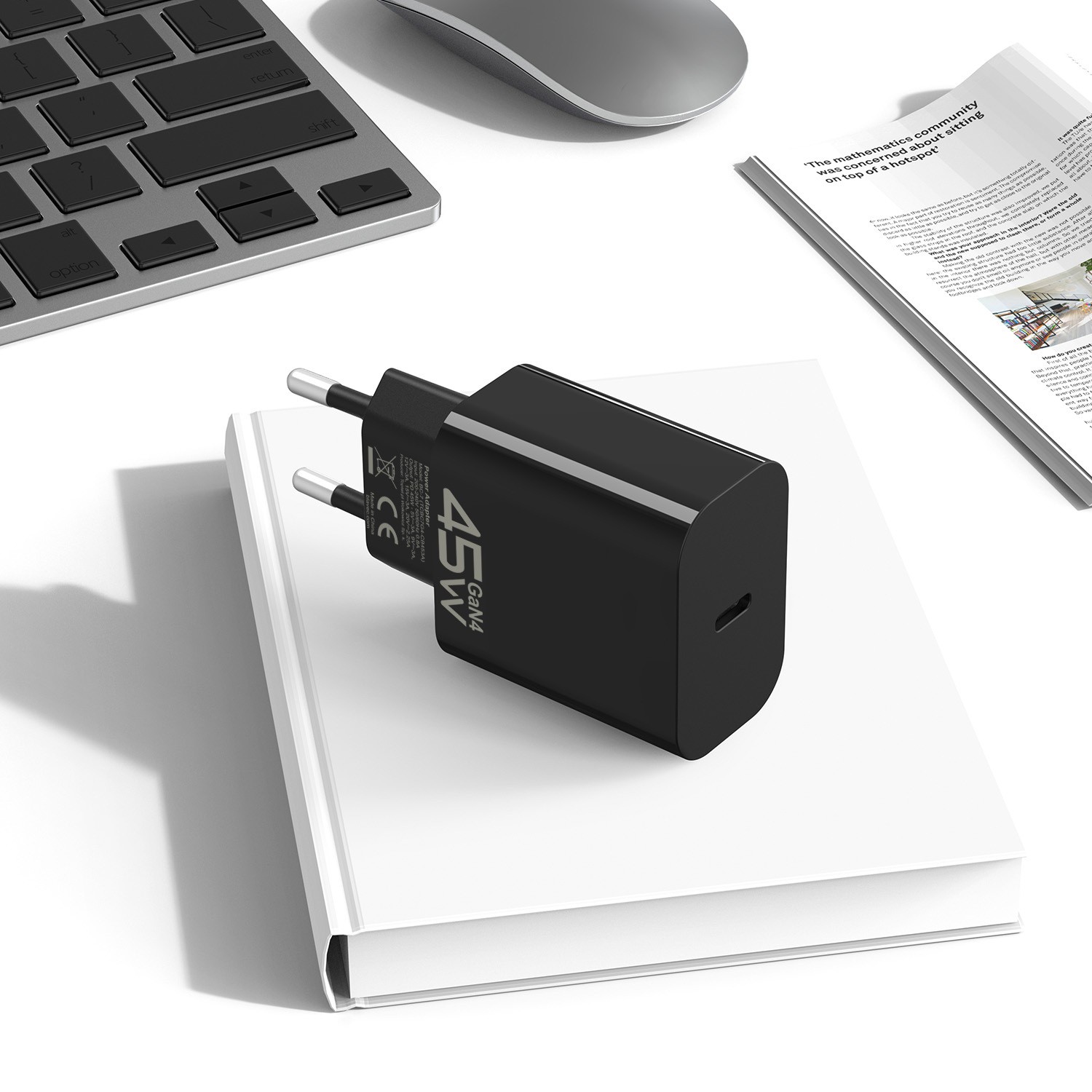 Ładowarka sieciowa Blavec 45W GaN USB-C z kablem USB-C czarna Samsung Galaxy M15 5G / 5 Ładowarka sieciowa Blavec 45W GaN USB-C z kablem USB-C czarna Samsung Galaxy M15 5G / 5