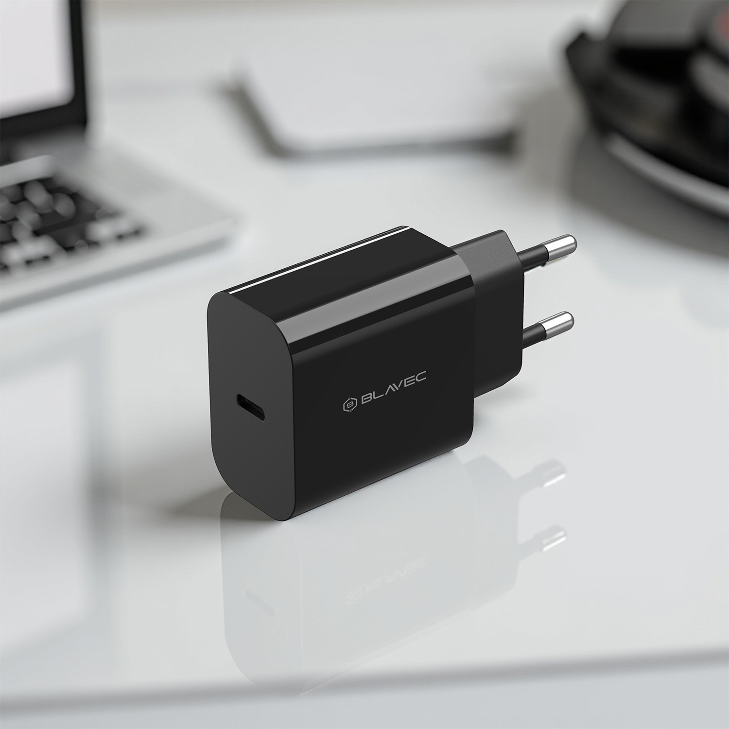Ładowarka sieciowa Blavec 45W GaN USB-C z kablem USB-C czarna Samsung Galaxy M15 5G / 6 Ładowarka sieciowa Blavec 45W GaN USB-C z kablem USB-C czarna Samsung Galaxy M15 5G / 6
