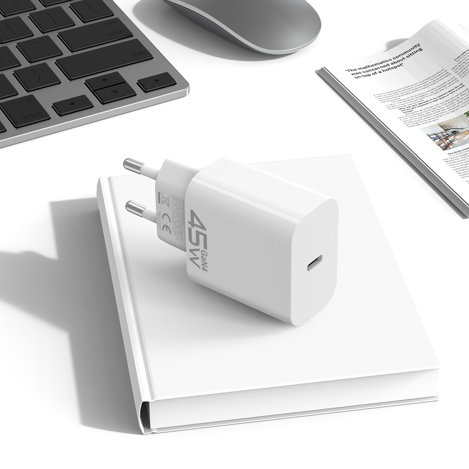 �adowarka sieciowa Blavec 45 W GaN4 USB-C PD bia�a Motorola Moto E22S / 5