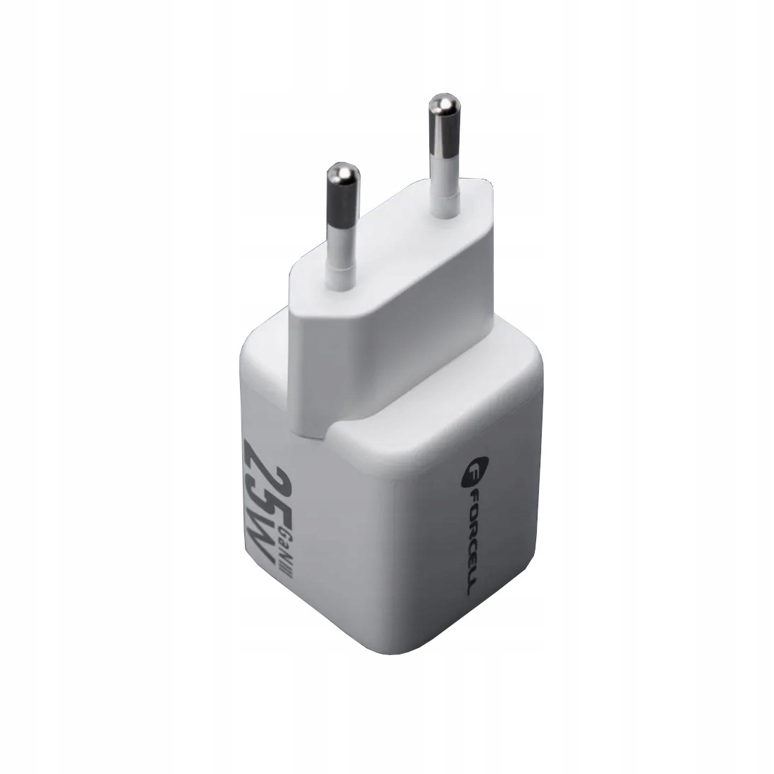Szybka �adowarka 25W GAN do telefonu kostka Forcell 2 porty USB i USB-C bia�a Samsung Galaxy A10