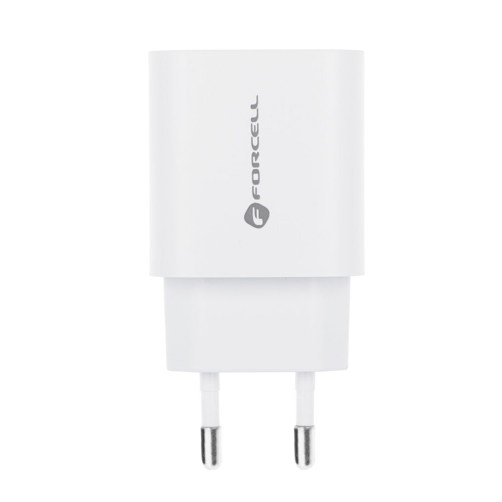 Szybka �adowarka 30W z kablem do telefonu Forcell  2 porty USB i USB-C bia�a Samsung Galaxy A52S 5G / 4