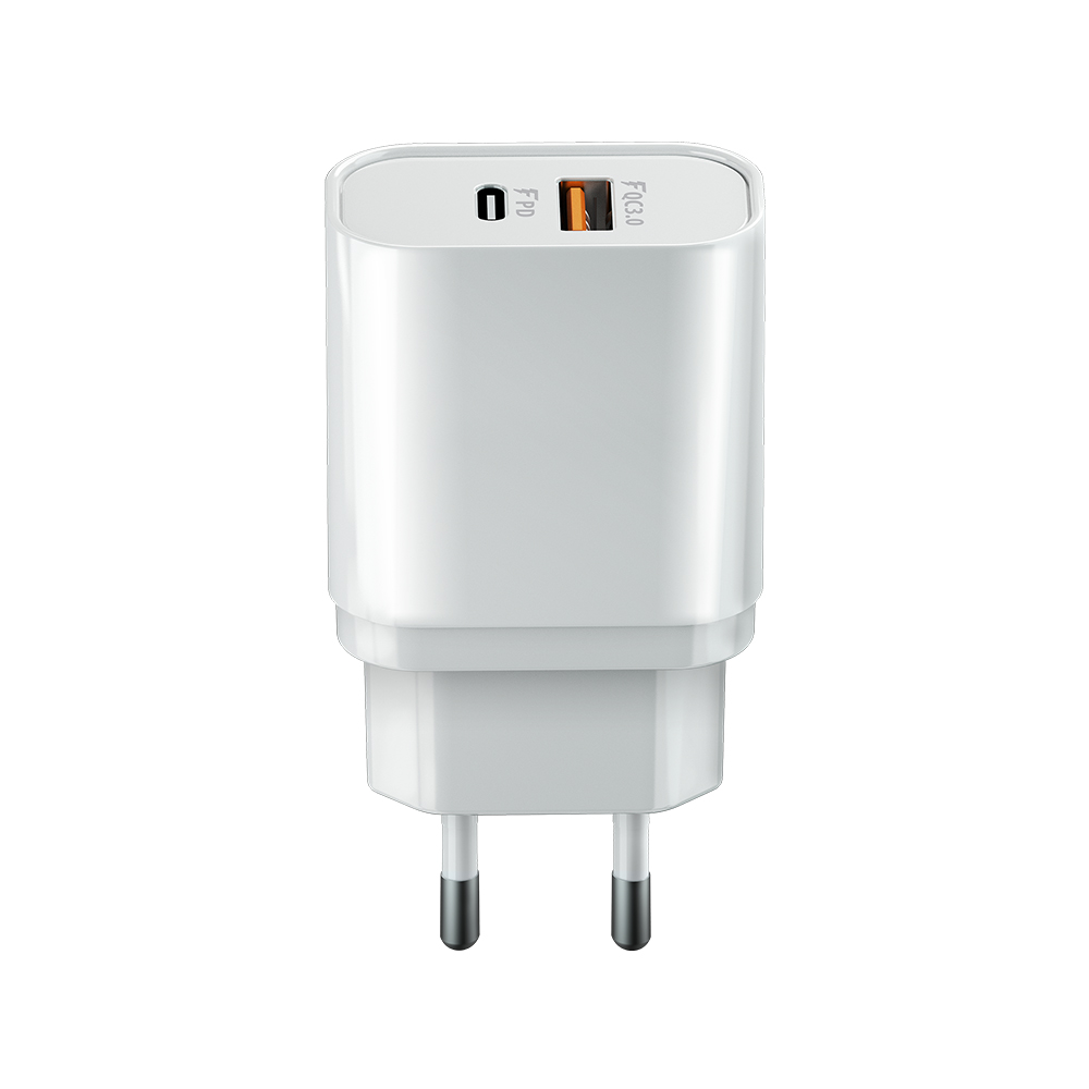 �adowarka sieciowa Forever 2x Type-C PD+QC3.0 (20W) bia�a Core