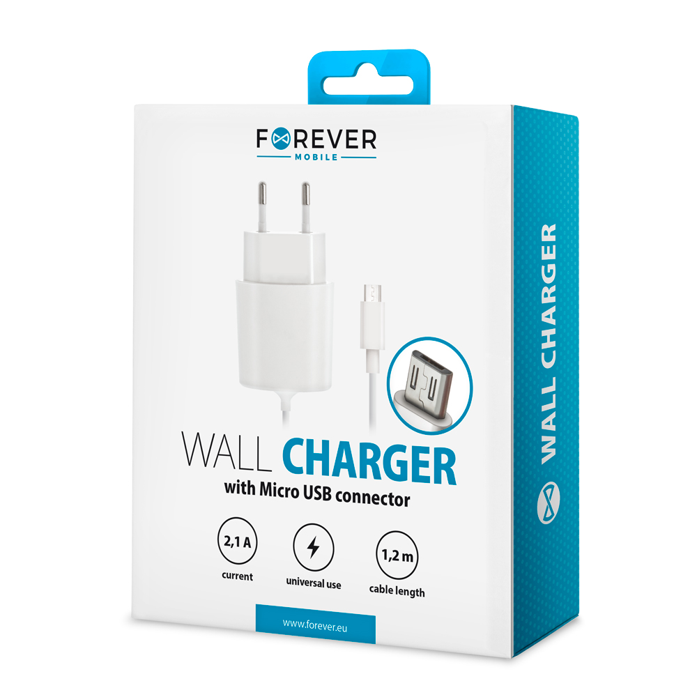 �adowarka sieciowa Forever micro USB 2,1 A bia�a / 2