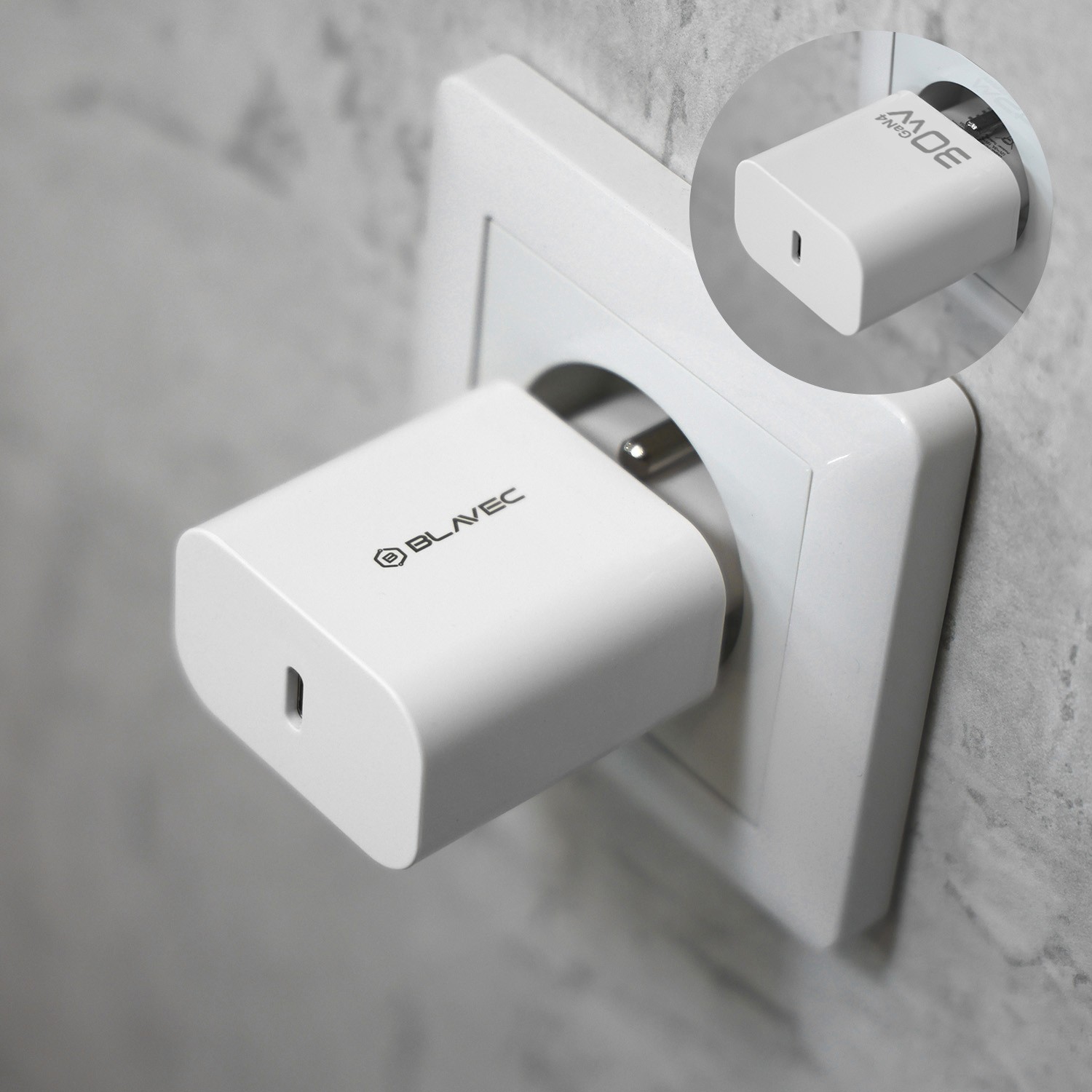 �adowarka sieciowa Blavec GaN 30W USB-C bia�a Realme Narzo 20a / 4
