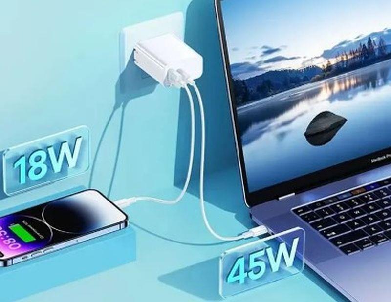 �adowarka sieciowa KIDDY SERIES 65W RP-U125 USB/USB-C WHITE / 2