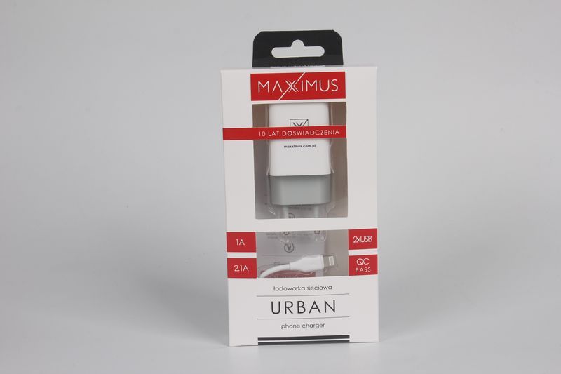 �adowarka sieciowa Maxximus Urban 2.1A Lightning, 2xUSB / 4