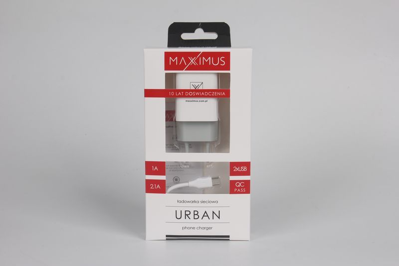 �adowarka sieciowa Maxximus Urban 2.1A Micro USB, 2xUSB / 4