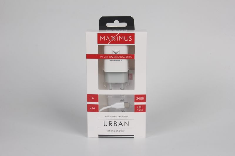 �adowarka sieciowa Maxximus Urban 2.1A Type-C, 2xUSB / 4