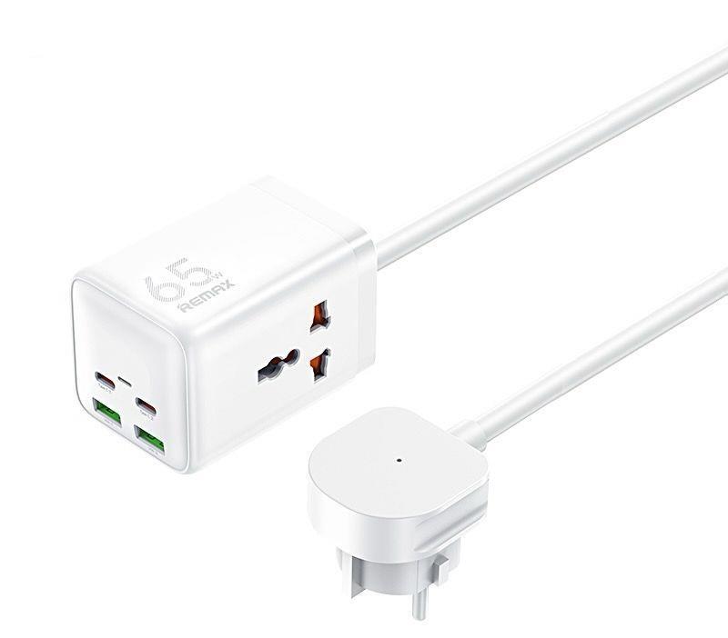 �adowarka sieciowa REMAX GAN POWER STRIP 65W RP-U157 2xUSB+2xUSB-C 1.5M WHITE