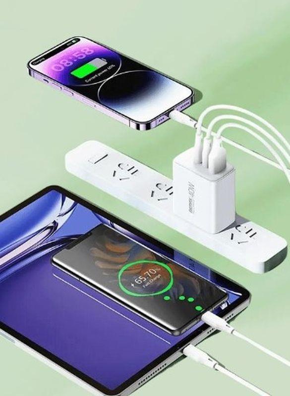 �adowarka sieciowa REMAX KIDDY SERIES 40W RP-U123 1xUSB/2xUSB-C WHITE / 2