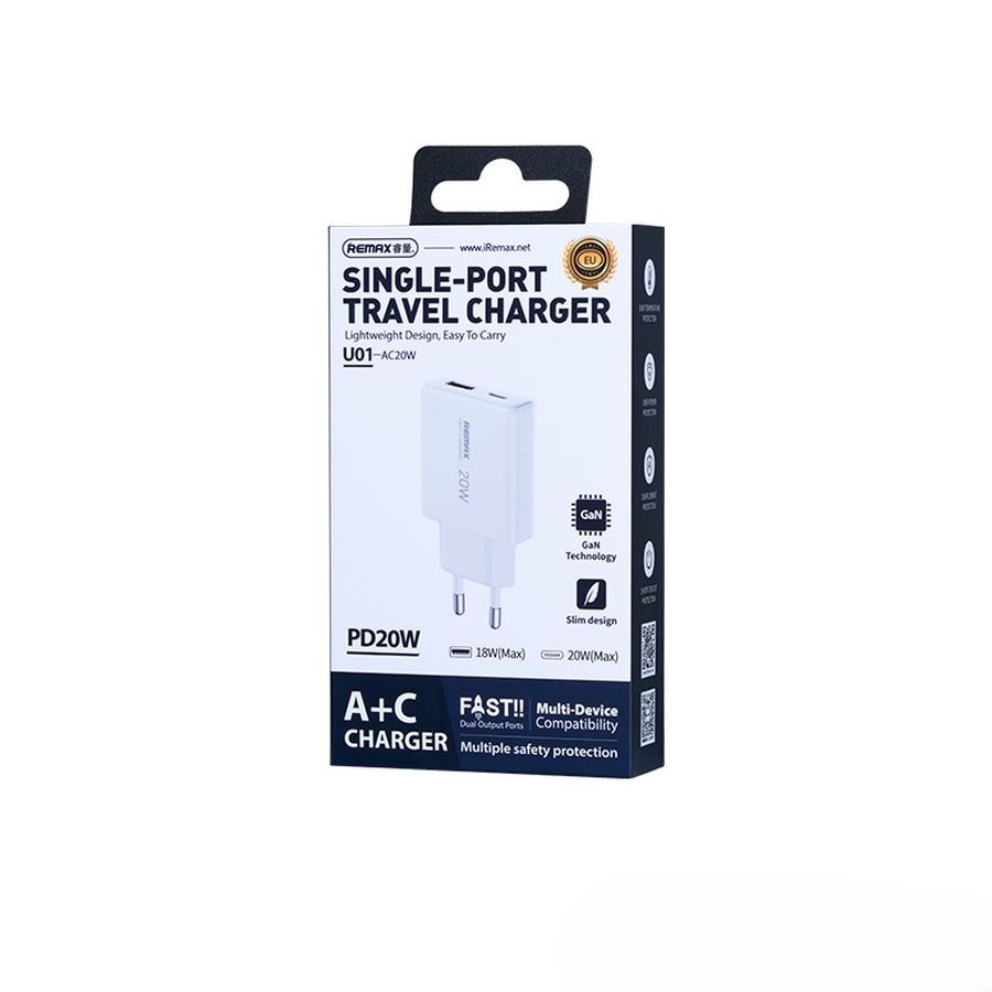 �adowarka sieciowa REMAX ULTRA THIN GaN 20W RP-U01-AC WHITE / 2