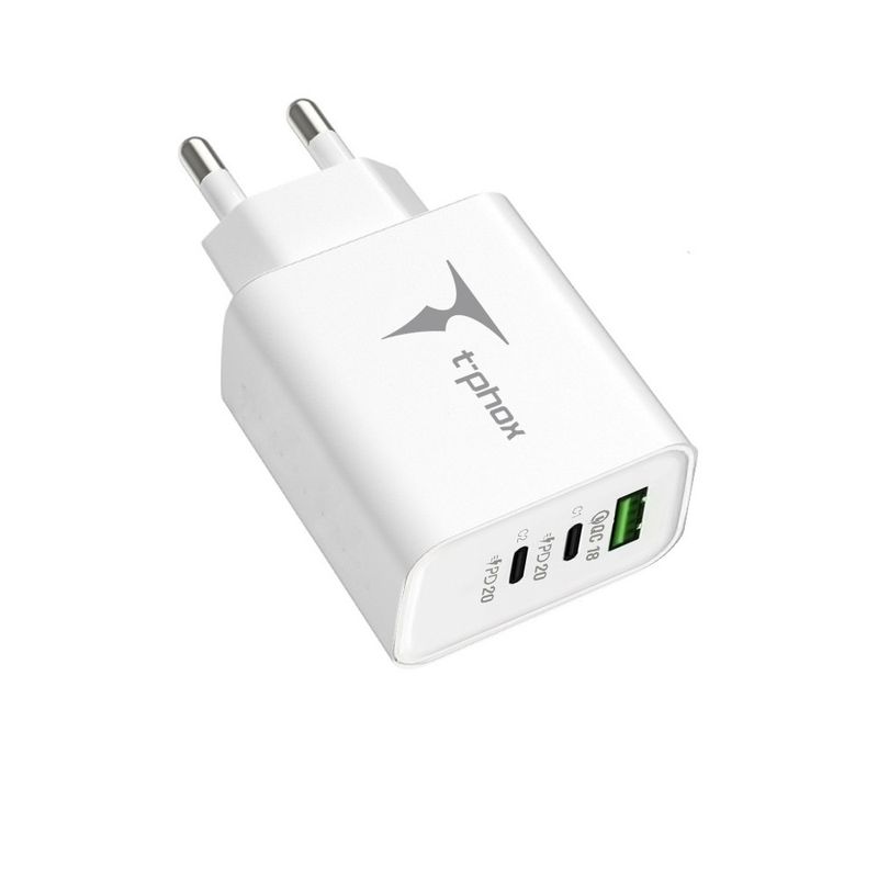 �adowarka sieciowa T-PHOX FLEXI 40W 2xUSB-C/USB WHITE / 3