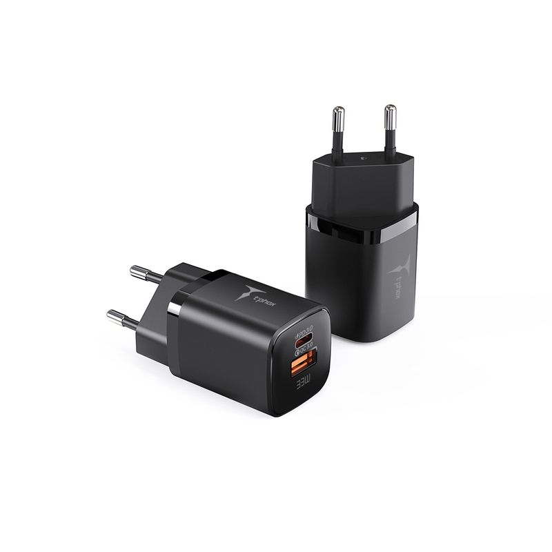 �adowarka sieciowa T-PHOX HANDY SERIES 33W T-PP08 USB/USB-C BLACK / 3