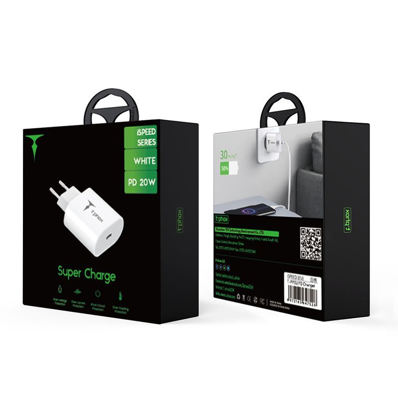 �adowarka sieciowa T-PHOX ISPEED 20W WHITE (EU PLUG) / 6