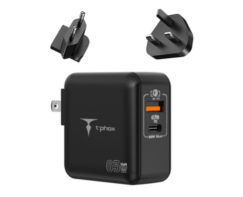 �adowarka sieciowa T-PHOX MEGA T-PP09 GAN PD 65W USB/USB-C BLACK / 2