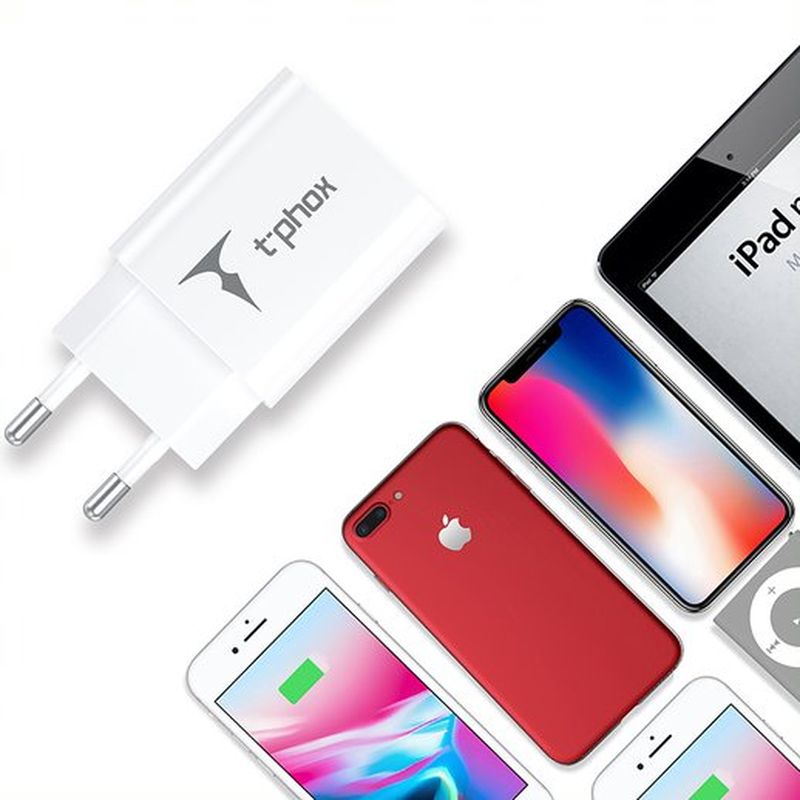 �adowarka sieciowa T-PHOX MINI-EU MICRO USB WHITE 1.2M 2.4A / 3