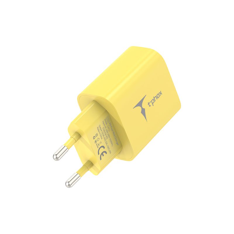 �adowarka sieciowa T-PHOX MODERATE SERIES T-PP11 20W + KABEL USB-C/USB-C 60W YELLOW / 2