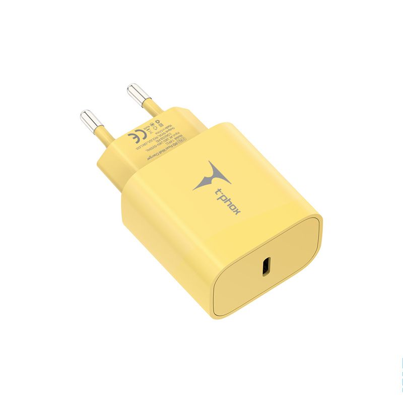 �adowarka sieciowa T-PHOX MODERATE SERIES T-PP11 20W + KABEL USB-C/USB-C 60W YELLOW / 3