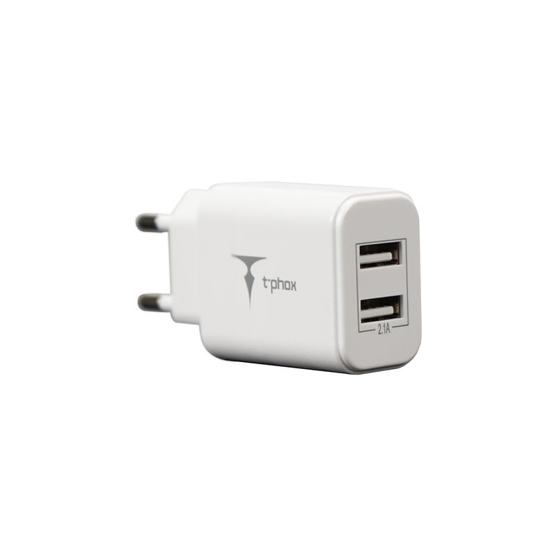�adowarka sieciowa T-PHOX POCKET CHARGER 2xUSB 2.1A WHITE