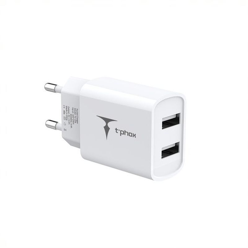 �adowarka sieciowa T-PHOX POCKET SERIES 2xUSB TCC-224 12W 2.4A WHITE