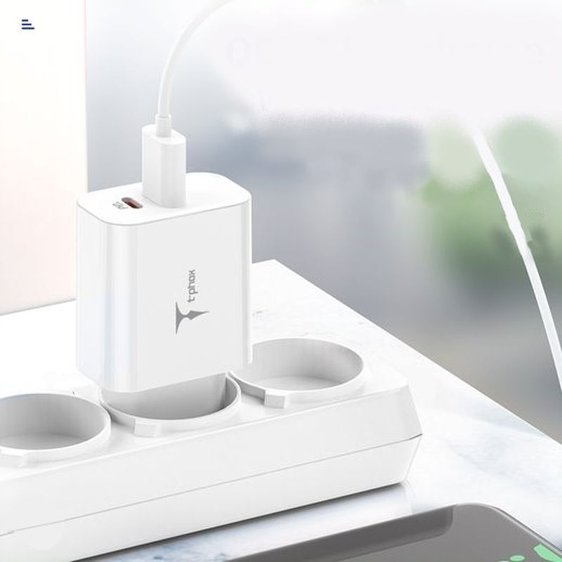 �adowarka sieciowa T-PHOX SPEEDY USB-C 20W/USB 18W PD QC + KABEL LIGHTNING 1M BIA�A/WHITE / 4