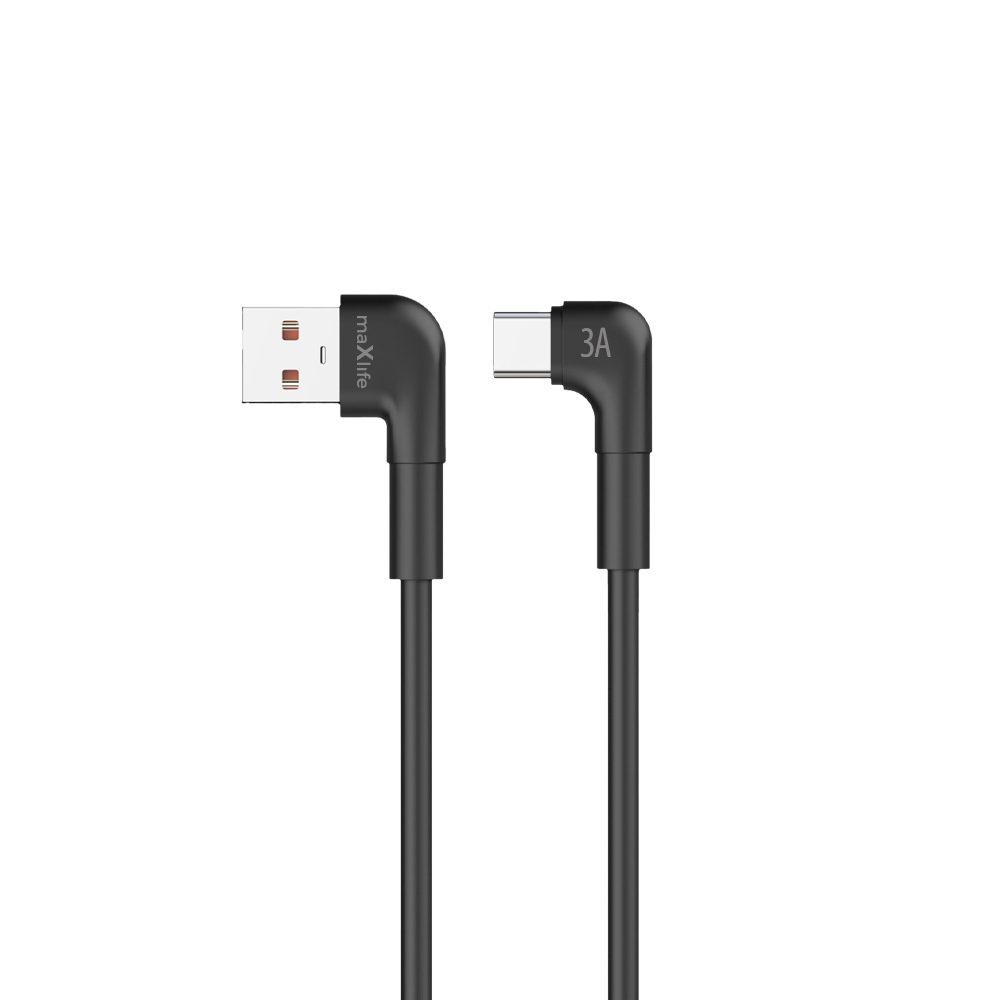 Maxlife kabel k�towy MXUC-09 USB - USB-C 2,0 m 3A czarny