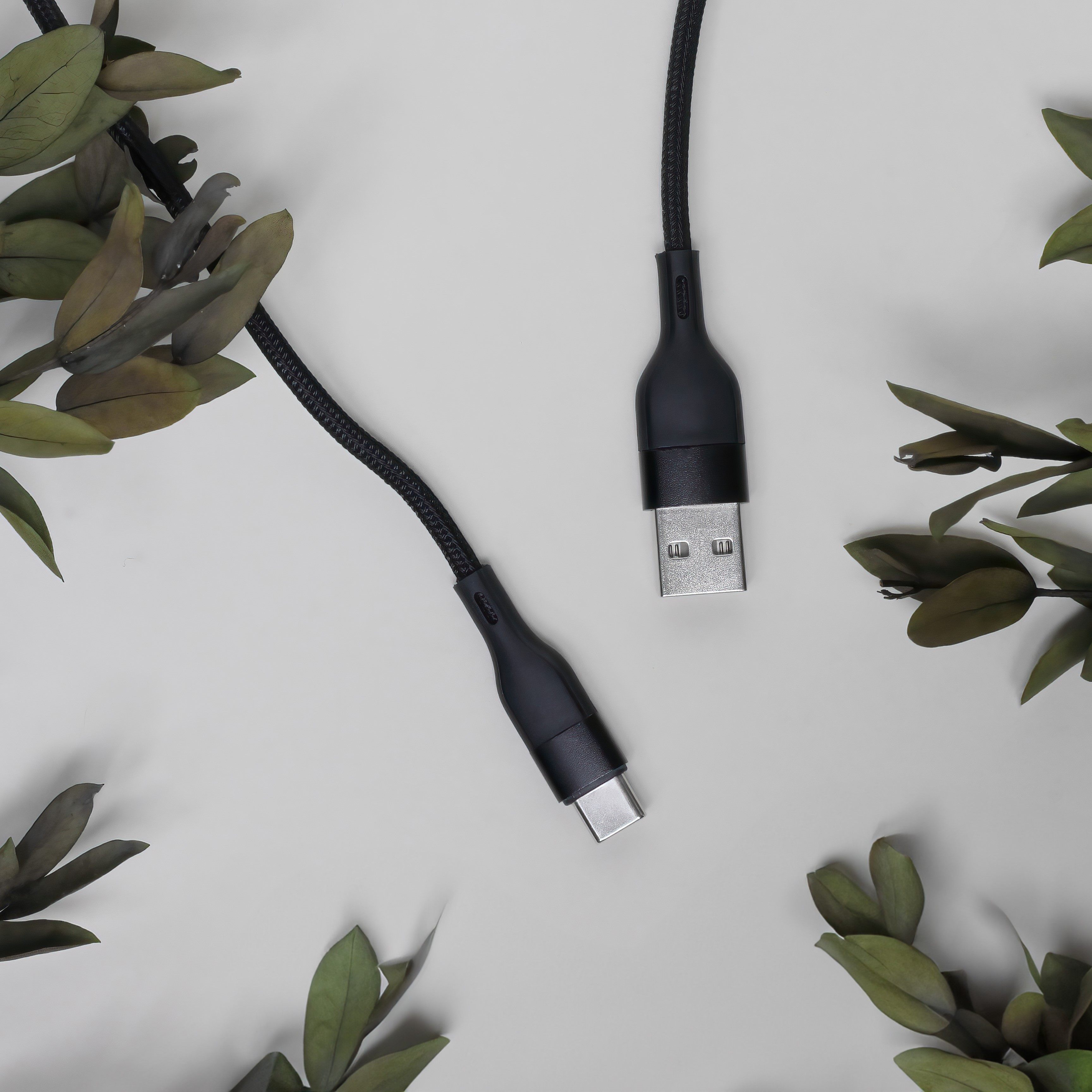 Maxlife kabel MXUC-07 USB - USB-C 1,0 m 3A czarny nylonowy / 3