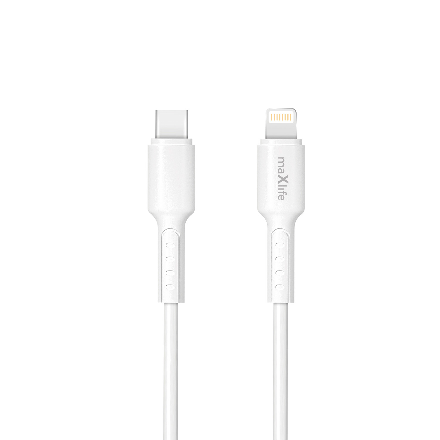 Maxlife kabel MXUC-13 USB-C - Lightning 1,0 m 27W bia�y