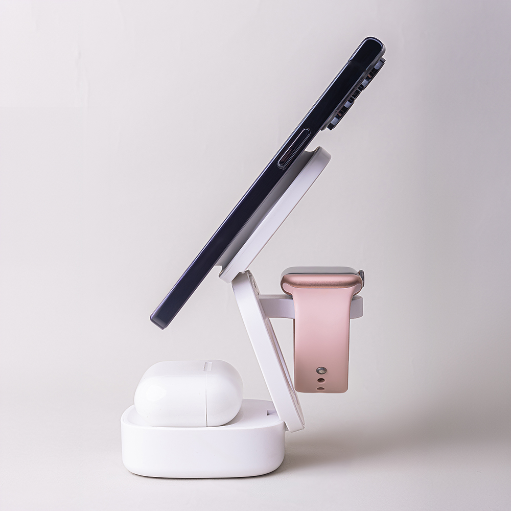 Maxlife �adowarka bezprzewodowa magnetyczna MXWC-06 15W bia�a 3w1 / 4