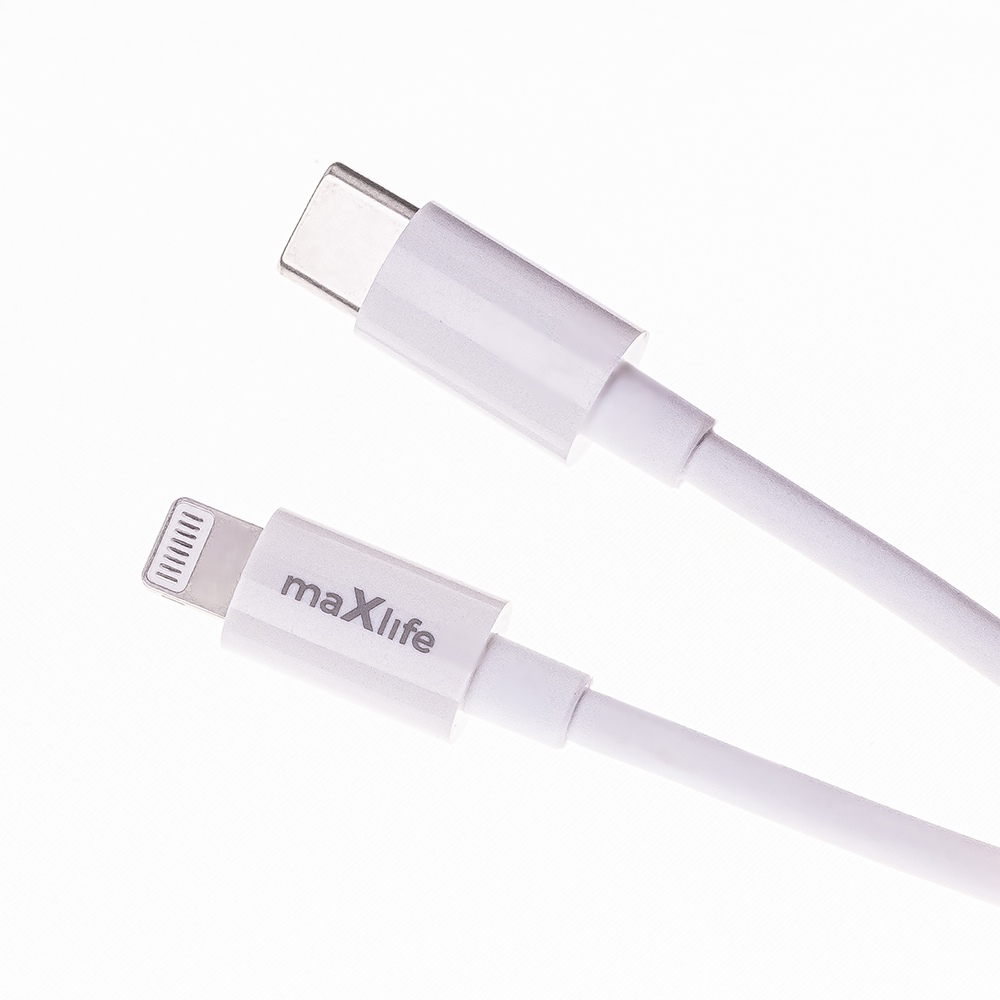 Maxlife �adowarka sieciowa PD QC MXTC-06 1x USB-C 20W bia�a + kabel USB-C - Lightning 20W / 7