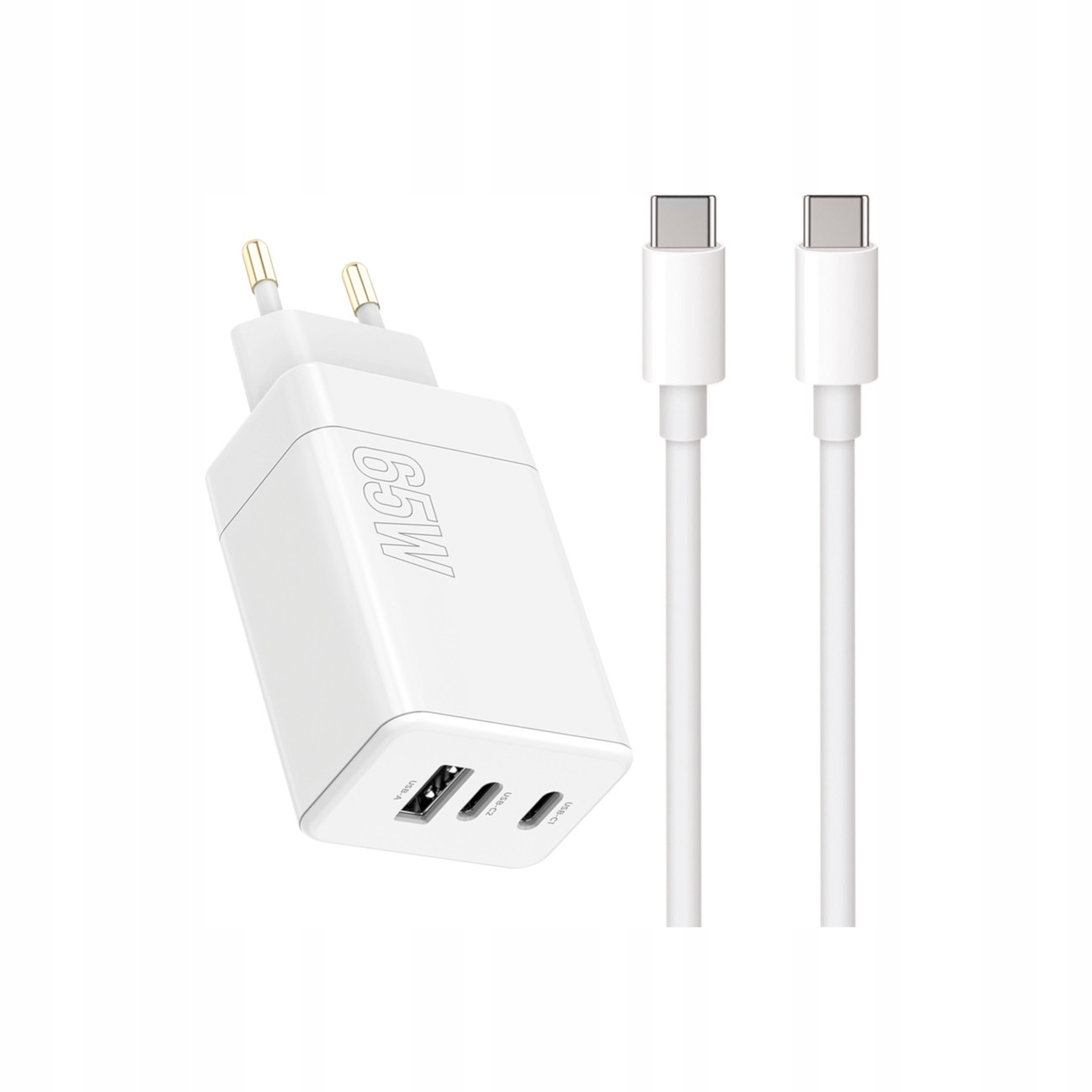 Szybka ładowarka 65W Maxlife 3 wejścia USB-A i USB-C z długim kablem 2m do telefonu biała Samsung Galaxy A25 5G Szybka ładowarka 65W Maxlife 3 wejścia USB-A i USB-C z długim kablem 2m do telefonu biała Samsung Galaxy A25 5G
