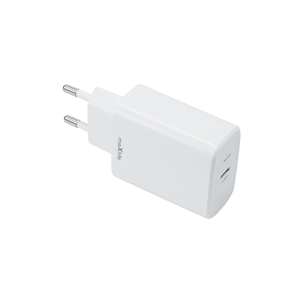 Maxlife �adowarka sieciowa PD QC MXTC-10-20C 1x USB-C 20W bia�a / 2