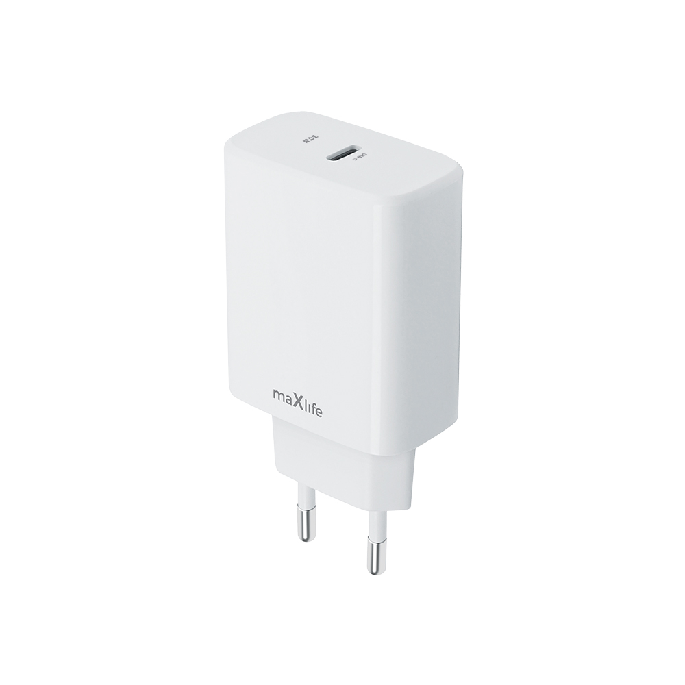 Maxlife �adowarka sieciowa PD QC MXTC-10-30C 1x USB-C 30W bia�a