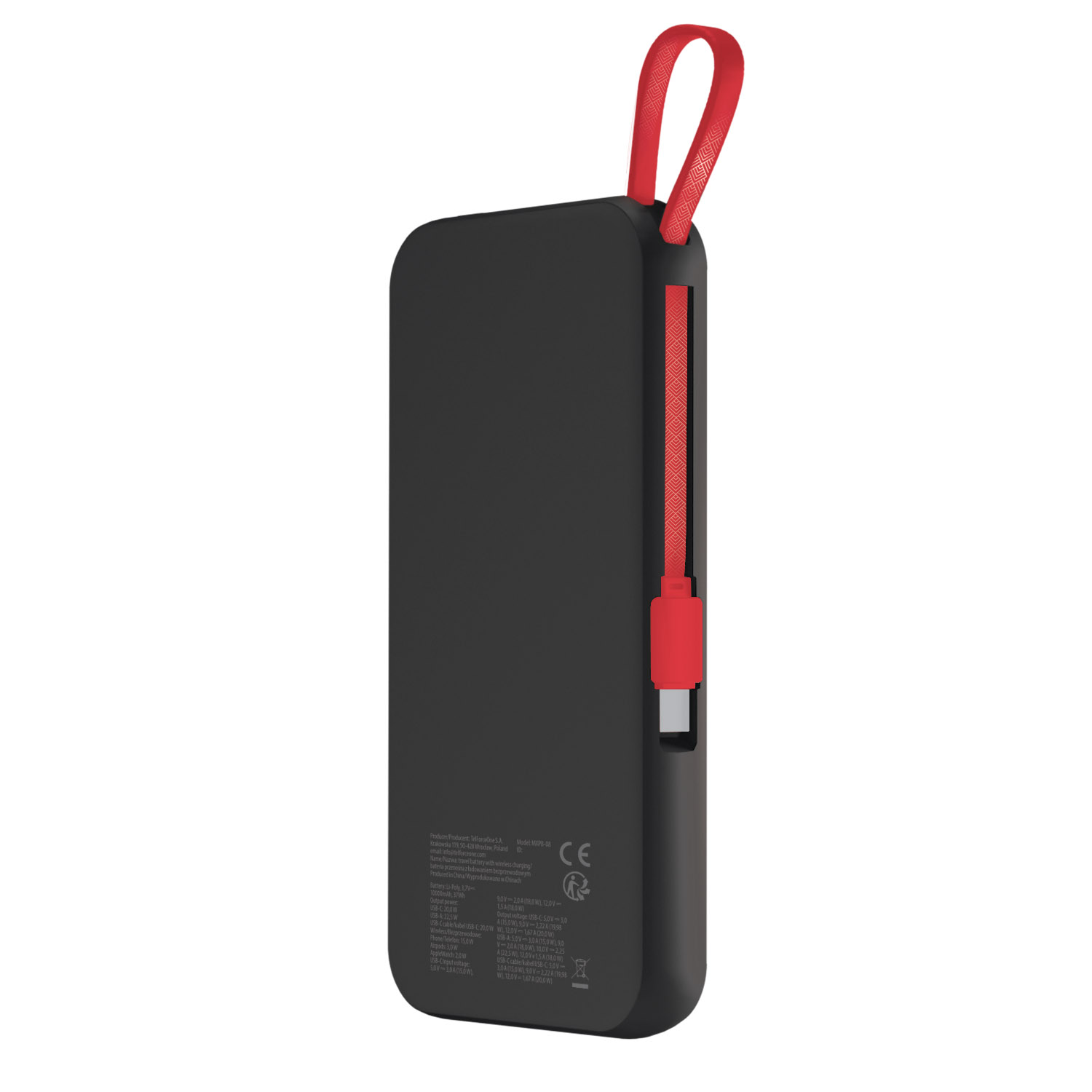 Maxlife power bank bezprzewodowy MXPB-08 10000 mAh magnetyczny 3w1 czarny