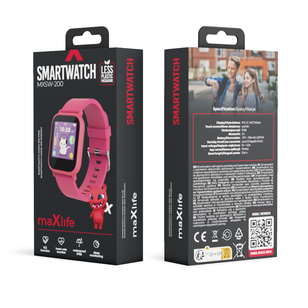 Maxlife smartwatch Kids MXSW-200 r�owy / 10