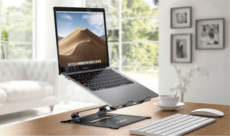 MAXXIMUS FOLD PRO LAPTOP STAND GRAY/SZARY, regulowana podstawka / 3