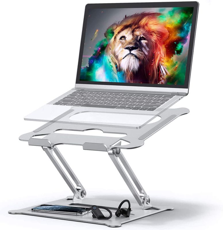 MAXXIMUS FOLD PRO LAPTOP STAND SILVER/SREBRNY, regulowana podstawka / 2